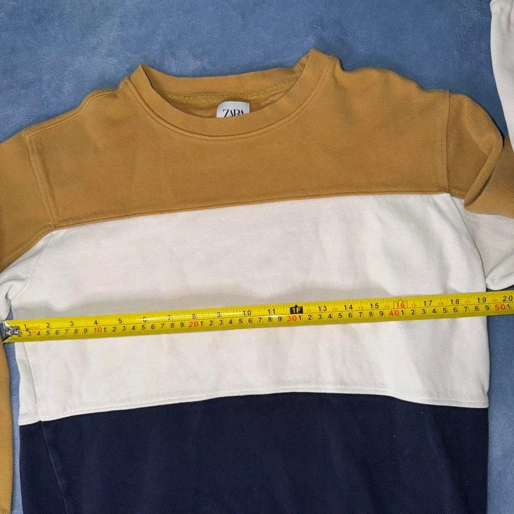 Zara Color Block Crewneck Sweatshirt